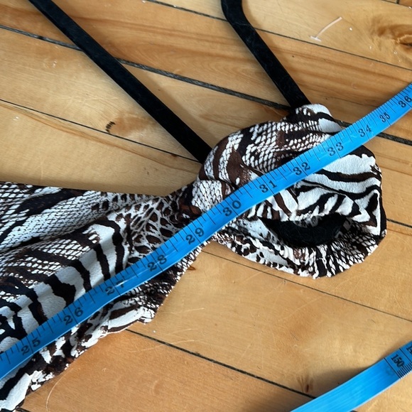 Aritzia Wilfred Veda Giselle Animal Print Snake Ruched Mini Dress - Picture 11 of 12